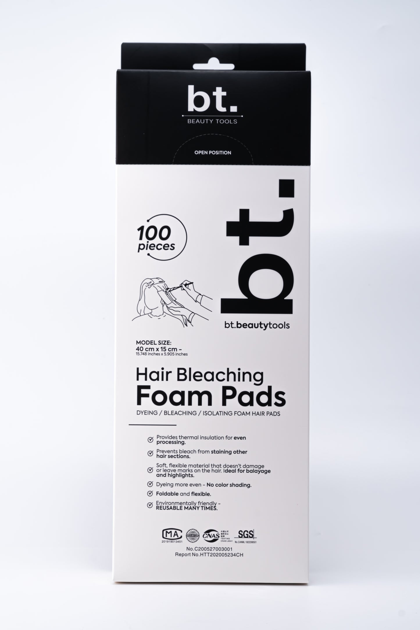HAIR BLEACHING FOAM PADS - ALMOHADILLAS DE ESPUMA PARA TEÑIR/DECOLORAR/ISOLAR EL CABELLO 100 UNITS