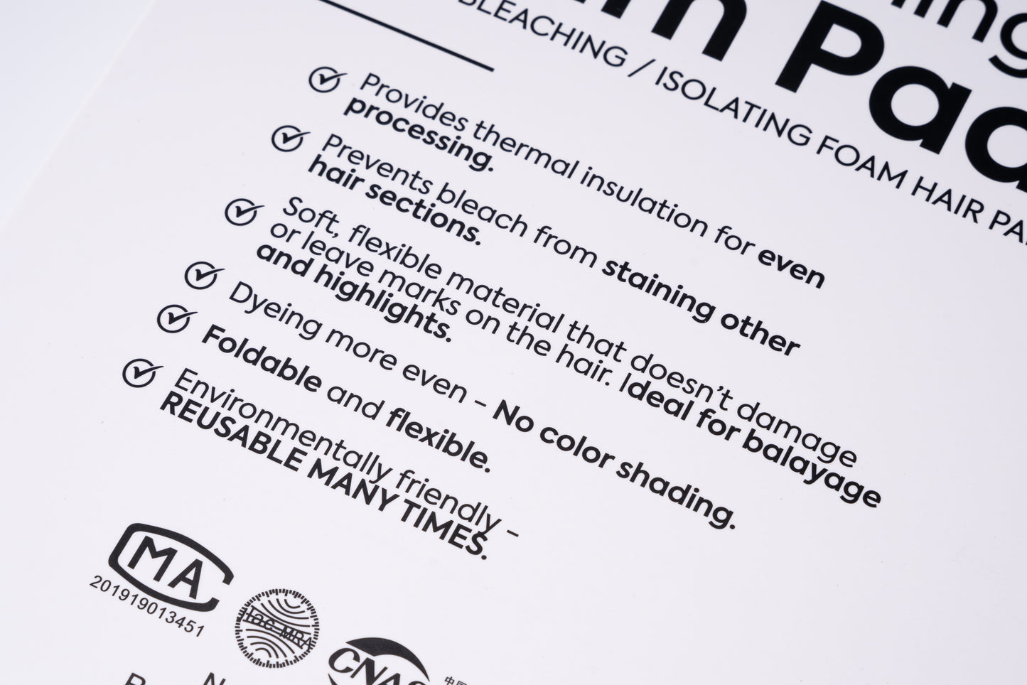 HAIR BLEACHING FOAM PADS - ALMOHADILLAS DE ESPUMA PARA TEÑIR/DECOLORAR/ISOLAR EL CABELLO 100 UNITS