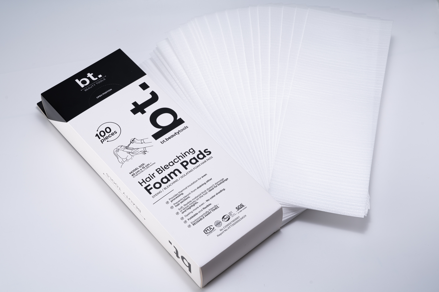 HAIR BLEACHING FOAM PADS - ALMOHADILLAS DE ESPUMA PARA TEÑIR/DECOLORAR/ISOLAR EL CABELLO 100 UNITS